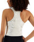 Фото #3 товара Women's Crack Foil Cropped Tank Top, Created for Macy's