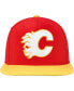Фото #4 товара Mitchell Ness Men's Red Calgary Flames Core Team Ground 2.0 Snapback Hat