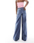 Фото #5 товара ASOS DESIGN Tall soft wide leg jean in mid blue