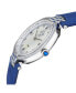 ფოტო #2 პროდუქტის Women's Matera Swiss Quartz Blue Italian Suede Strap Watch 35mm