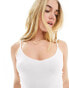 Vero Moda longline soft cami top in white Hellweiß, S - EU 36 - фото #3