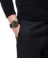 Men's Swiss Black Leather Strap Watch 42mm