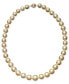 14k Gold Cultured Golden South Sea Pearl Graduated Strand (10-12-1/2mm) 18" Necklace