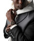 ფოტო #2 პროდუქტის Men's Swiss Automatic Spirit Zulu Time Brown Leather Strap Watch 39mm