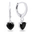 Silver hoop earrings Hearts EA654WBC