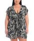 Фото #1 товара Plus Size Ciao Bella Tie-Front Caftan Cover-Up
