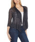 Women's Pointelle Stich Flowy Open Cardigan