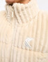 Фото #6 товара Karl Kani retro cropped puffer jacket in beige corduroy