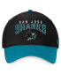 Фото #2 товара Men's Black, Teal San Jose Sharks Fundamental 2-Tone Flex Hat