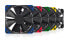 Noctua NF-F12 PWM chromax.black.swap, Fan, 12 cm, 300 RPM, 1500 RPM, 93.4 m³/h, Black