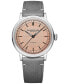 ფოტო #1 პროდუქტის Men's Swiss Automatic Millesime Gray Leather Strap Watch 40mm