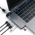 Satechi ST-TCPHEM - Thunderbolt 3 - HDMI,RJ-45,USB 3.2 Gen 1 (3.1 Gen 1) Type-A,USB 3.2 Gen 1 (3.1 Gen 1) Type-C - MicroSD (TransFlash) - 10000 Mbit/s - Gray - Aluminum
