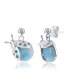 ფოტო #1 პროდუქტის Sterling Silver Larimar Lady Bug Earrings