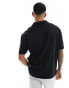 Фото #8 товара ASOS DESIGN relaxed polo shirt in vertical black & white stripe