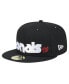 Фото #1 товара Men's Black Washington Nationals Checkered Undervisor 59FIFTY Fitted Hat