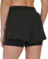 Фото #2 товара Women's Solid Double-Layer Training Shorts