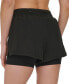 ფოტო #2 პროდუქტის Women's Solid Double-Layer Training Shorts