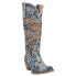 Фото #2 товара Dingo Texas Tornado Denim Embroidered Snip Toe Cowboy Womens Blue Casual Boots