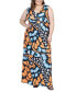 ფოტო #2 პროდუქტის Plus Size Empire Waist Sleeveless Maxi Dress