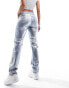 Only Jaci denim coated straight jeans in silver