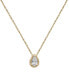 Фото #2 товара Macy's diamond Pear Solitaire Pendant Necklace (1/4 ct. t.w.) in 14k Gold, 16" + 2" extender