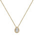 Фото #2 товара Diamond Pear Solitaire Pendant Necklace (1/4 ct. t.w.) in 14k Gold, 16" + 2" extender