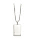 Polished with CZ Dog Tag on a Ball Chain Necklace