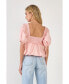 ფოტო #5 პროდუქტის Women's Blouson Baby Doll Top