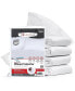 King Size Terry Cotton Waterproof Pillow Protector with Zipper - White (4 Pack)