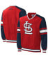 Men's Red St. Louis Cardinals Yardline V-Neck Pullover Windbreaker