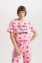 Фото #3 товара Fall In Love Regular Fit Kısa Kollu Desenli Pijama Takımı B6206ax24sp