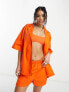 Фото #4 товара Public Desire x Paris Artiste shirt co-ord in bright orange