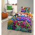 Фото #5 товара Пододеяльник Good Morning Graffiti 5481-P 135x200 см (пододеяльник + наволочка) - уличный арт, многоцветный, 100% хлопок, дышащий, впитывающий, влагоотводящий
