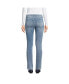 Фото #5 товара Women's Starfish Mid Rise Knit Denim Straight Jeans