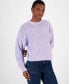 Фото #1 товара Women's Pointelle Knit Crewneck Sweater, Created for Macy's