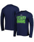 Фото #4 товара Men's College Navy Seattle Seahawks Combine Authentic Offsides Long Sleeve T-shirt