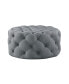 Фото #1 товара Bella Upholstered Tufted Allover Round Cocktail Ottoman