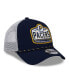 Фото #3 товара Men's Navy Indiana Pacers 2024 NBA All-Star Game A-Frame 9FORTY Trucker Hat