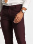 Фото #3 товара New Look skinny suit trousers in burgundy