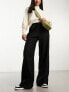 Cotton On wide leg relaxed trousers with drawstring waist in black