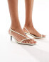 Фото #1 товара Truffle Collection kitten heel sandals in white