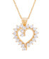 Macy's gold Plated Cubic Zirconia Heart Pendant