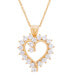 ფოტო #1 პროდუქტის Gold Plated Cubic Zirconia Heart Pendant