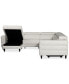 Фото #12 товара Silvanah 5-Pc. Leather Sectional with Storage Chaise and 2 Power Recliners, Created for Macy's