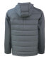 Фото #2 товара Утепленная мужская куртка с капюшоном Cutter & Buck Evoke Hybrid Eco Softshell Recycled Full Zip Big & Tall