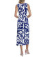 Women's Printed Wrap-Waist Asymmetric Dress