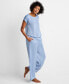 Фото #1 товара Women's 2-Pc. Crepe de Chine Short-Sleeve Pajama Set, Created for Macy's