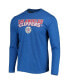 ფოტო #3 პროდუქტის Men's Black, Royal LA Clippers Long Sleeve T-shirt and Pants Sleep Set