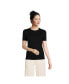 ფოტო #3 პროდუქტის Women's Fine Gauge Crew Neck Short Sleeve Tee Sweater