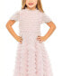 Little Girls Ruffle Tiered Short Sleeve A Line Dress
